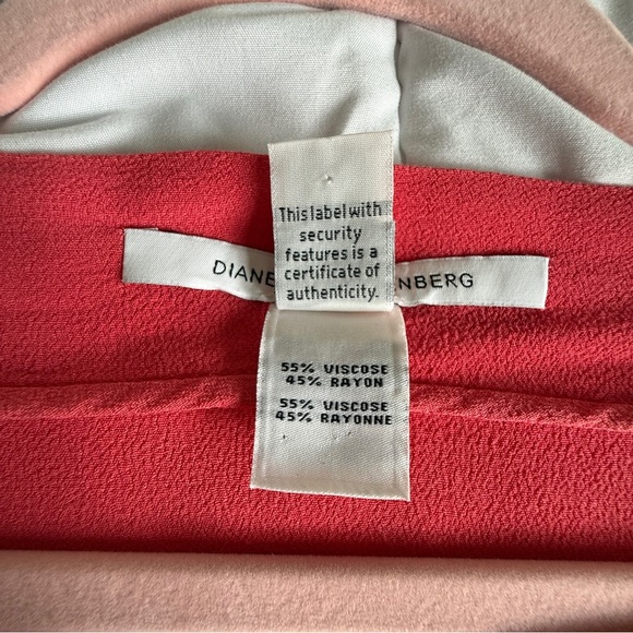 Diane Von Furstenberg Fuchsia Blouse Size Large - Picture 5 of 8